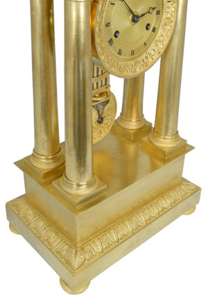 Grande Pendule portique en bronze doré au mercure – Image 4
