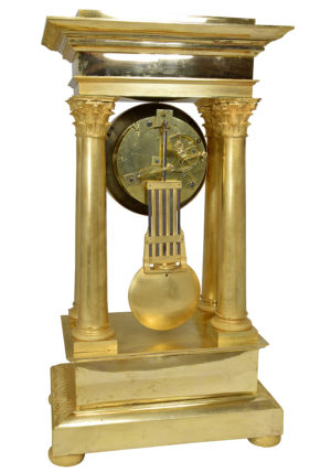 Grande Pendule portique en bronze doré au mercure – Image 8