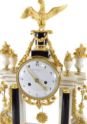 Pendule portique XVIIIème époque Louis XVI  "Philippe Chapo Paris" – Bild 4