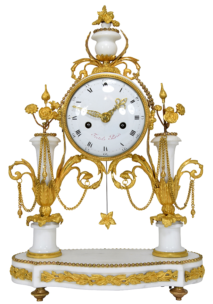 Pendule portique XVIIIème époque Louis XVI signé Tortel 1780
