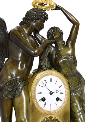 Pendule d'époque Empire "Psyché couronnant l'amour" – Image 6