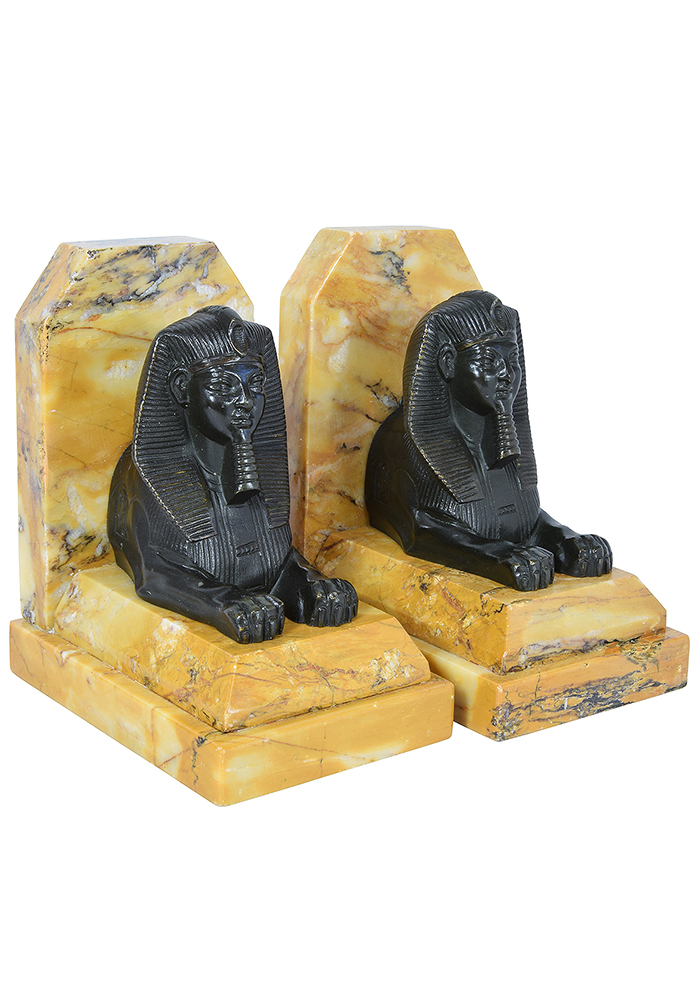 Paire de serres-livre aux sphinx XIXème