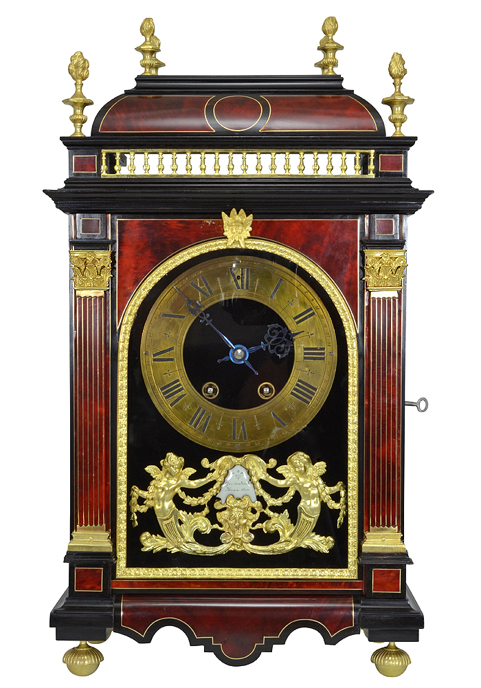 Cartel "Religieuse" en écaille de tortue et bronze doré XIXème