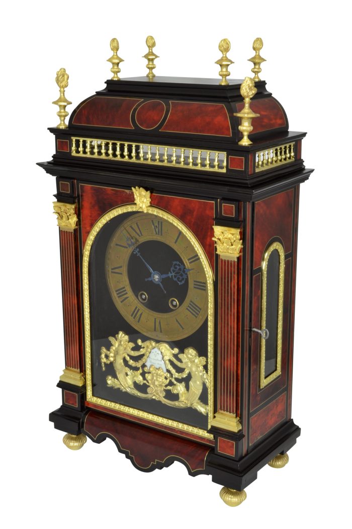 Cartel "Religieuse" en écaille de tortue et bronze doré XIXème – Image 3