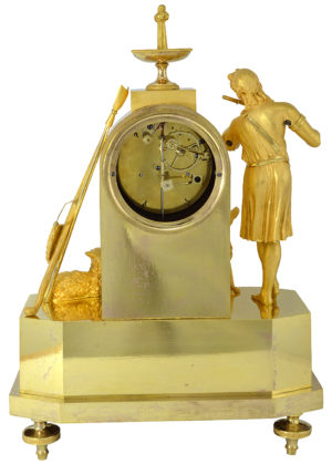 Pendule au berger d'époque Empire, bronze doré au mercure – Image 8