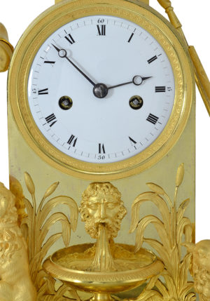 Pendule au berger d'époque Empire, bronze doré au mercure – Image 3