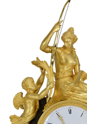 Pendule Diane chasseresse "Offrande" Epoque Empire – Bild 6