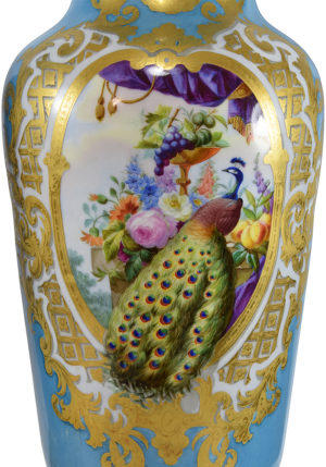 XL Paire de vases en porcelaine de paris XIXème – Image 3