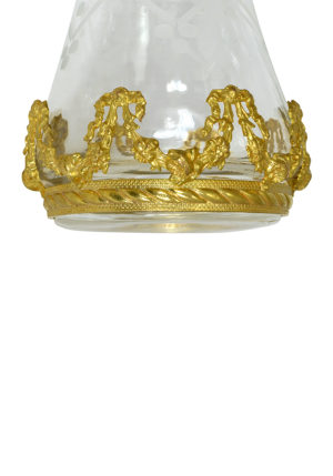 Paire de vases en cristal et bronze doré XIXème – Image 3