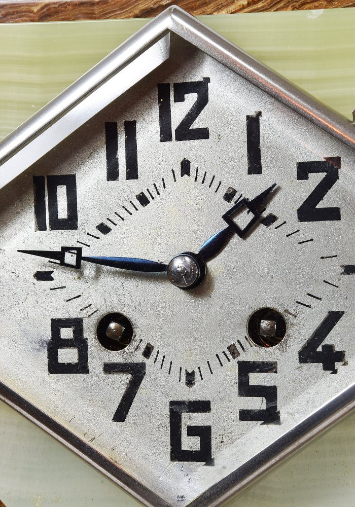 Importante pendule d'époque Art déco 1920 F.H DANVIN – Image 6