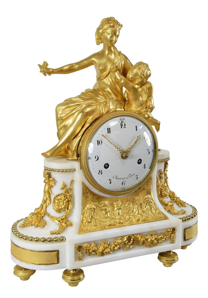 Pendule allégorie de la protection Epoque Louis XVI CHANTROT – Image 3