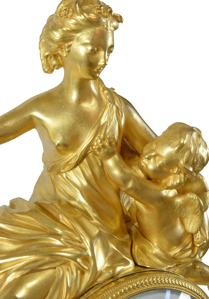 Pendule allégorie de la protection Epoque Louis XVI CHANTROT – Image 9