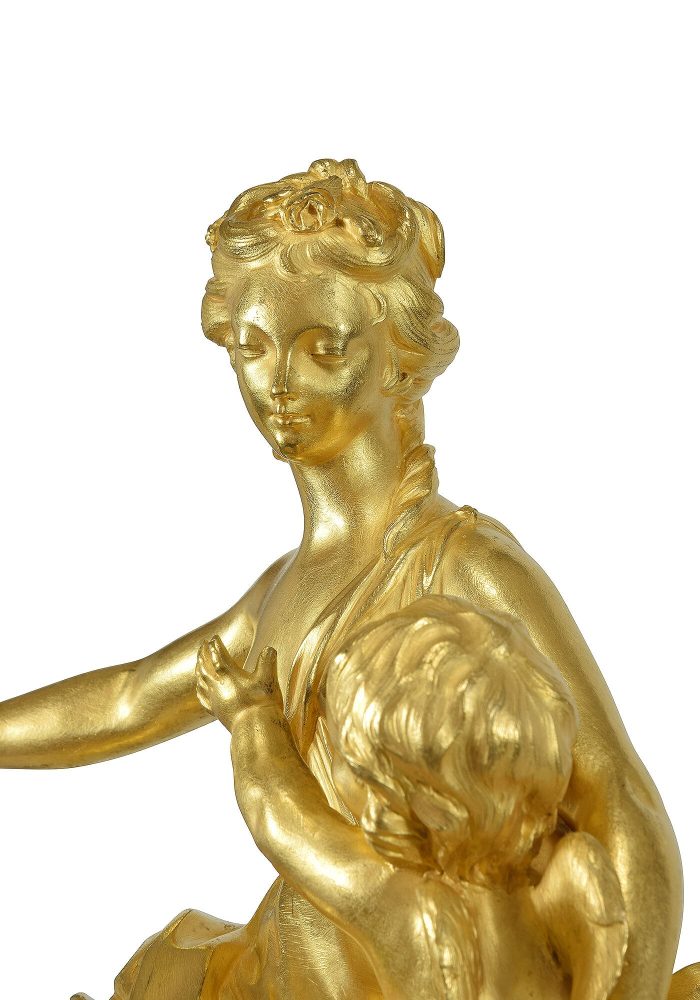 Pendule allégorie de la protection Epoque Louis XVI CHANTROT – Image 4