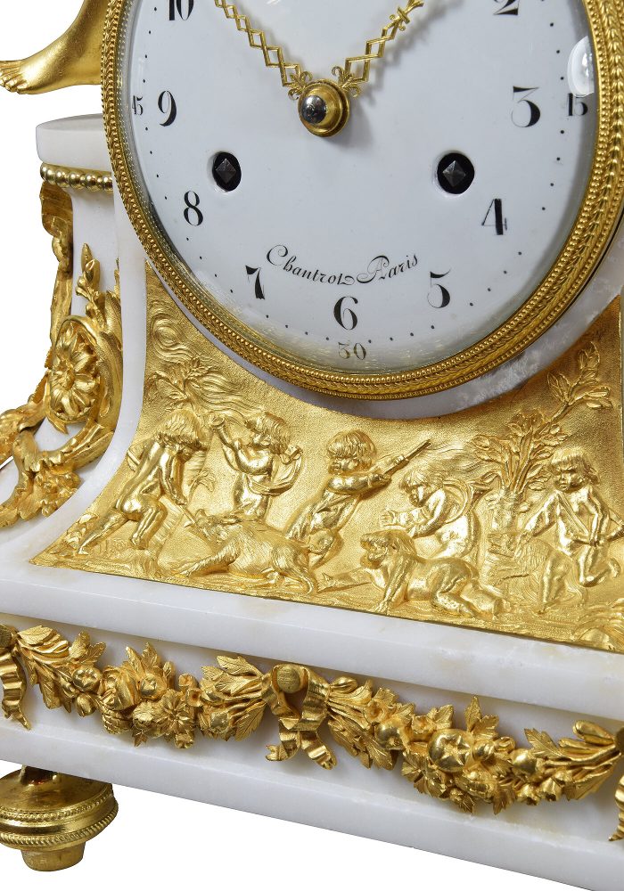 Pendule allégorie de la protection Epoque Louis XVI CHANTROT – Image 8