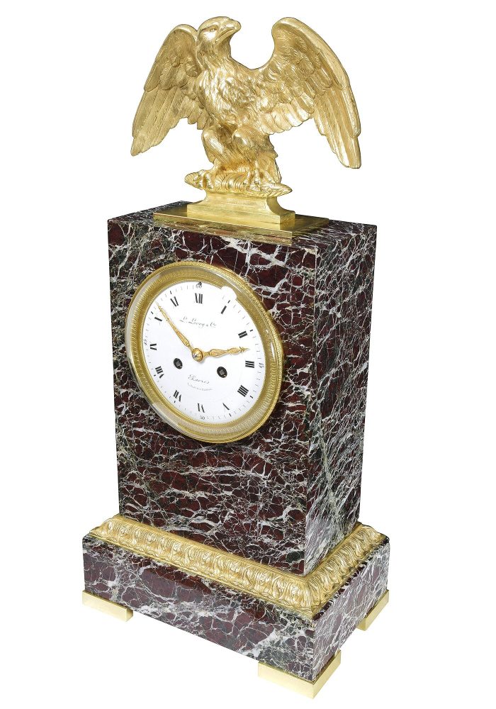 XL Pendule en marbre à l'aigle LEROY PARIS – Image 4