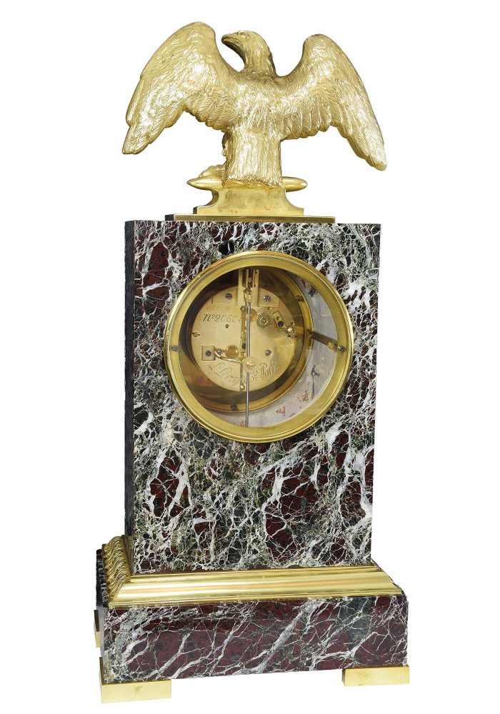 XL Pendule en marbre à l'aigle LEROY PARIS – Image 5