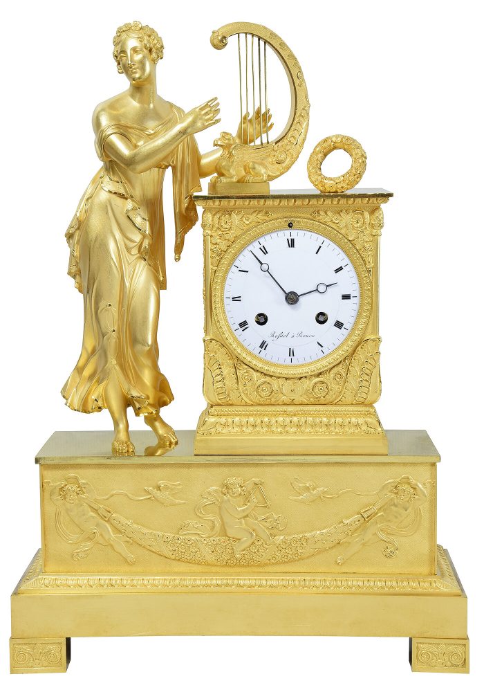 Pendule Empire Muse Polymnie ROSSEL