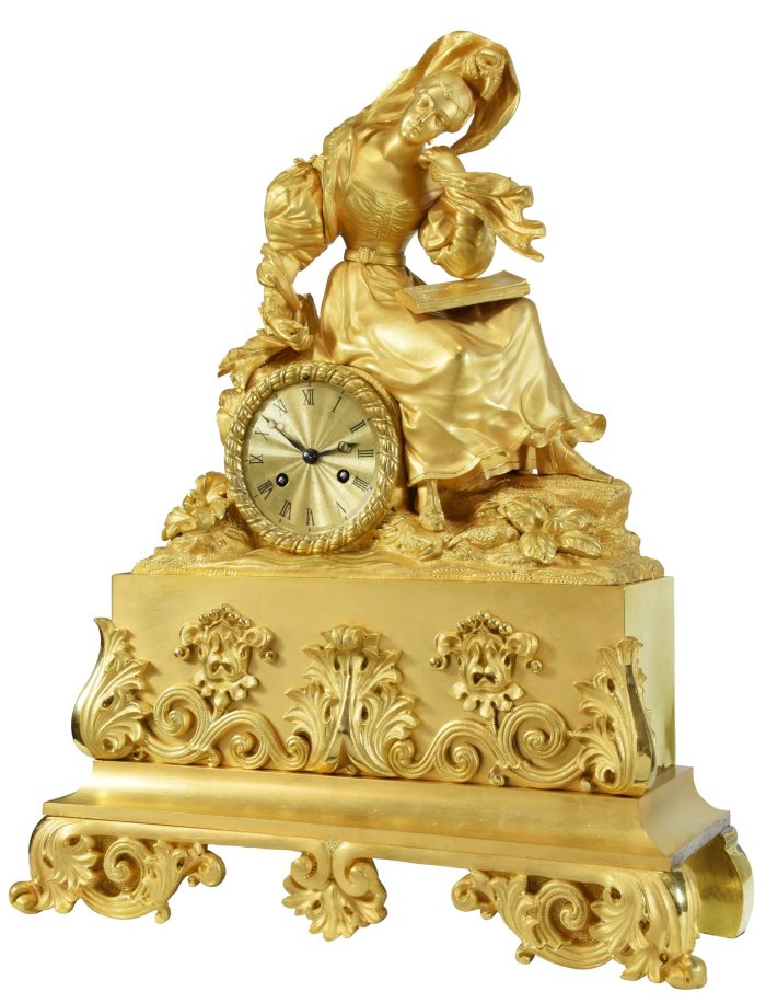 Pendule Allégorie des Arts Bronze doré au mercure - Image 4