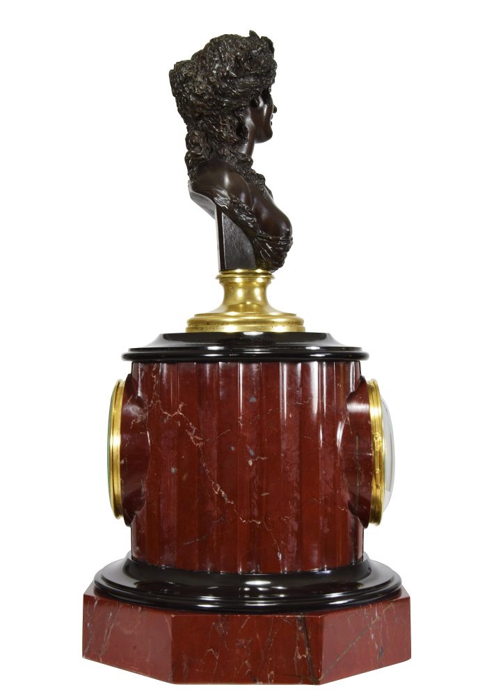 Pendule buste de Déesse Flore Epoque Napoléon III - Image 8