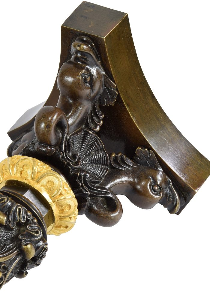 Paire de bougeoirs aux poissons début XIXème – Image 2