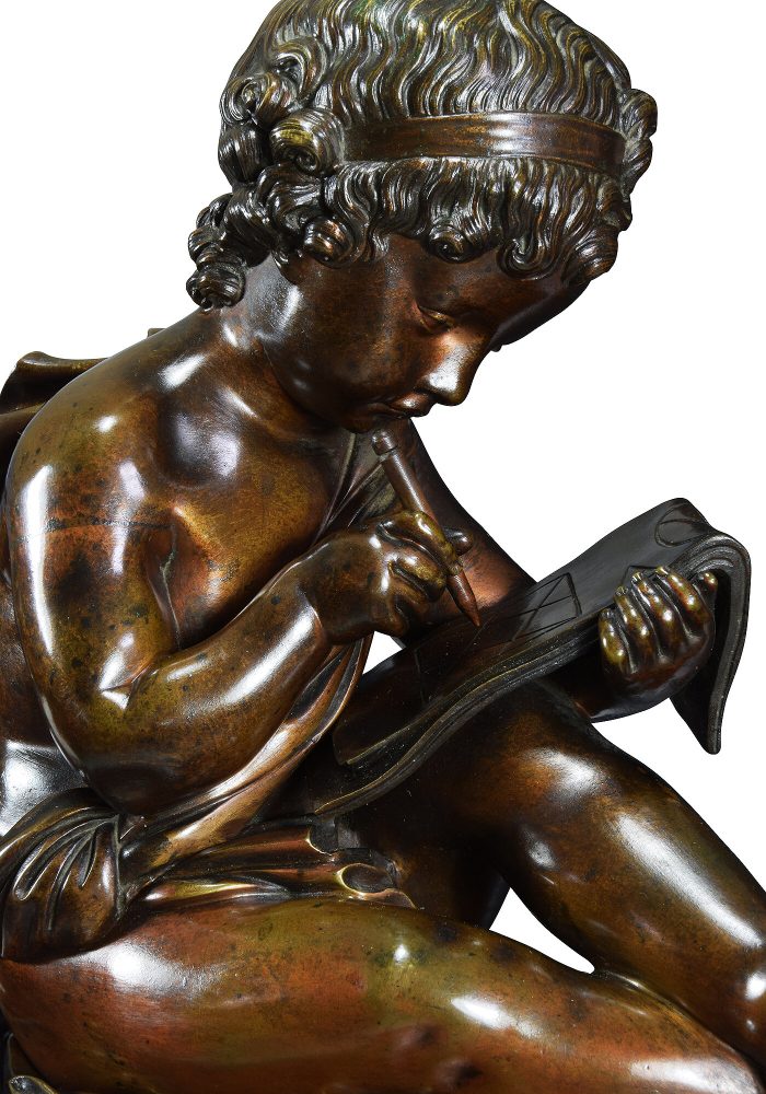 Pendule en marbre Époque Napoléon III BORDIER - Image 8