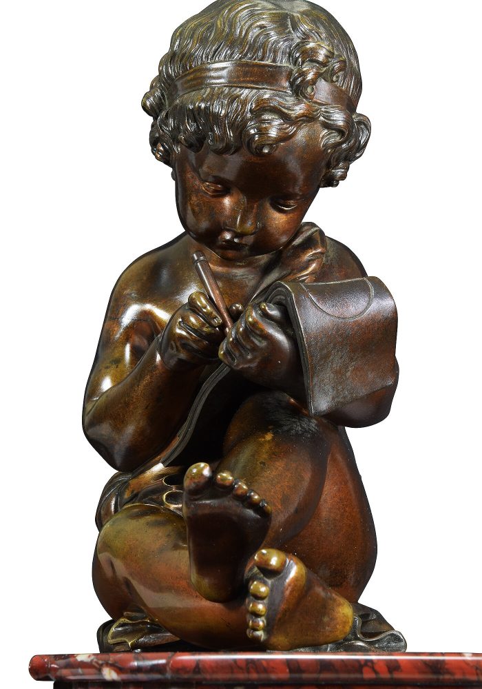 Pendule en marbre Époque Napoléon III BORDIER - Image 7