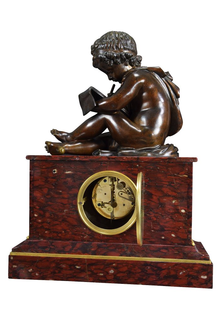 Pendule en marbre Époque Napoléon III BORDIER - Image 6