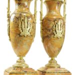 paire de vases marbre sienne empire (2)