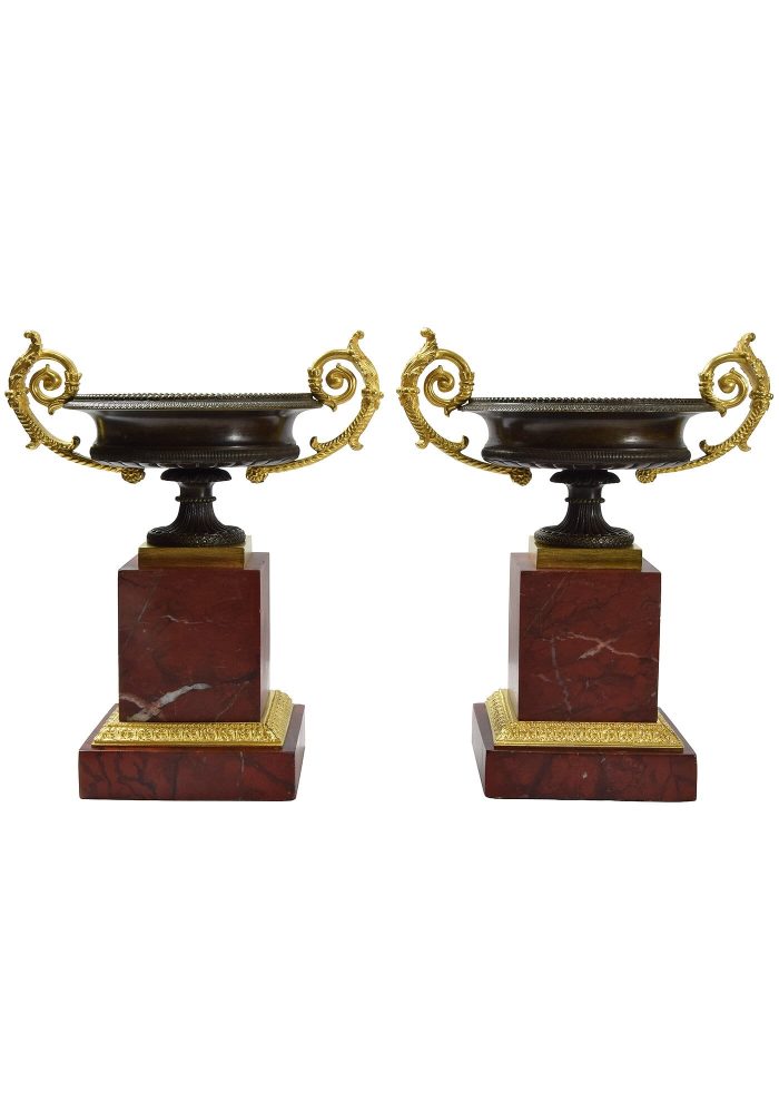 Paire de coupes à l'antique d'époque Restauration vers 1820 – Image 4