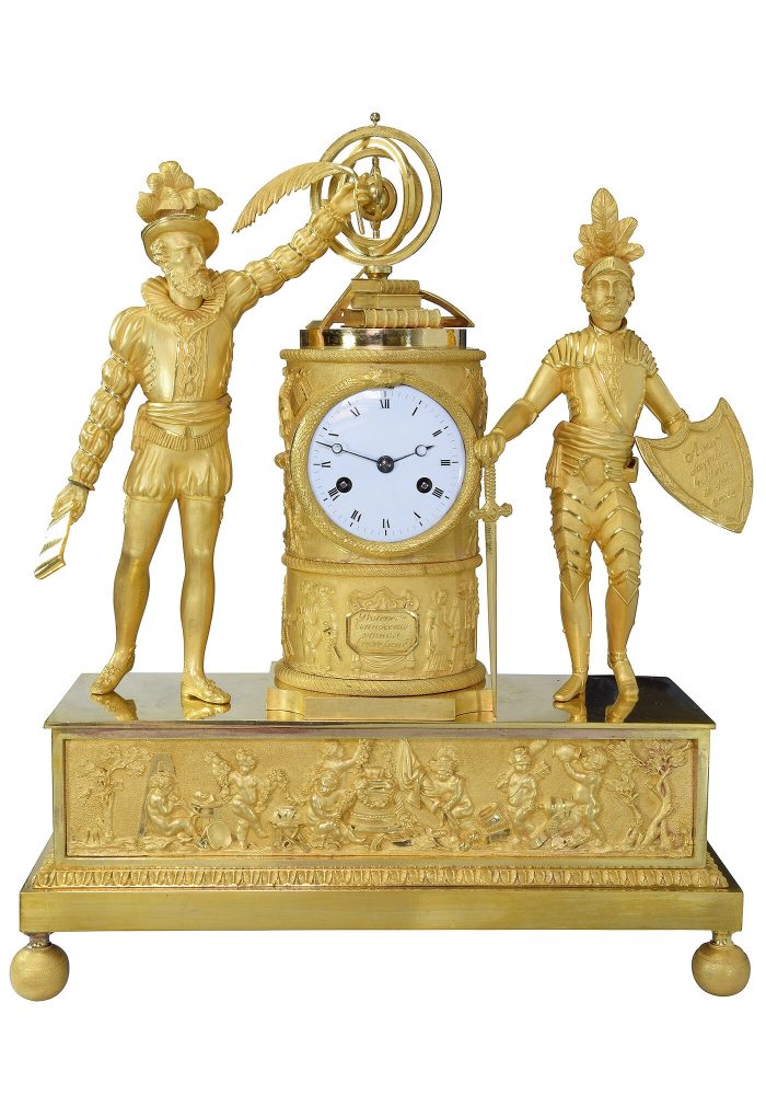 Pendule François 1er et le chevalier Bayard Epoque Empire
