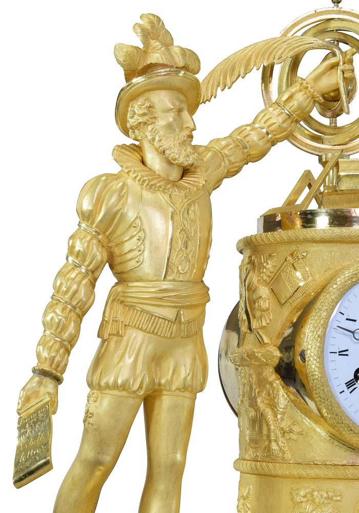 Pendule François 1er et le chevalier Bayard Epoque Empire – Bild 11