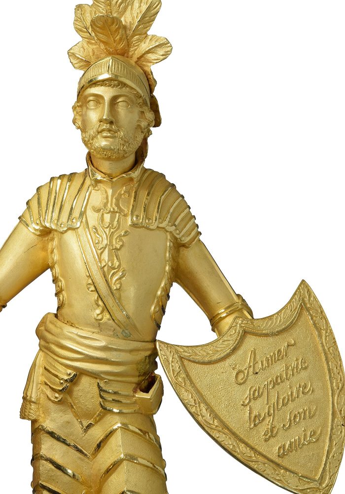 Pendule François 1er et le chevalier Bayard Epoque Empire – Bild 9