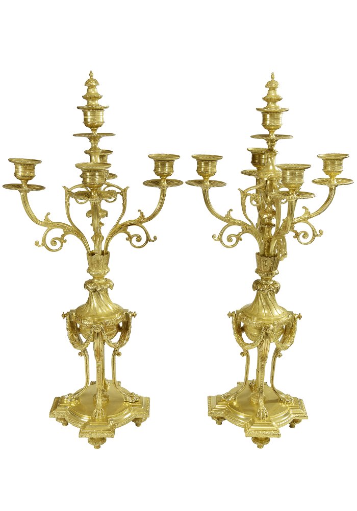 Paire de chandeliers d'époque Napoléon III – Image 3