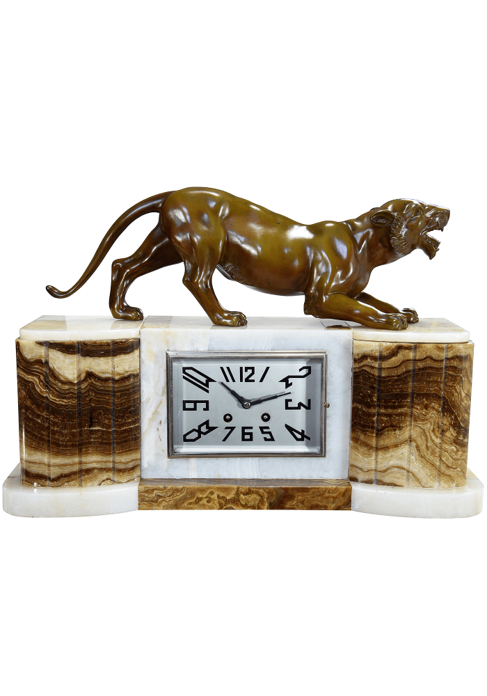 Importante pendule d'époque Art déco vers 1920