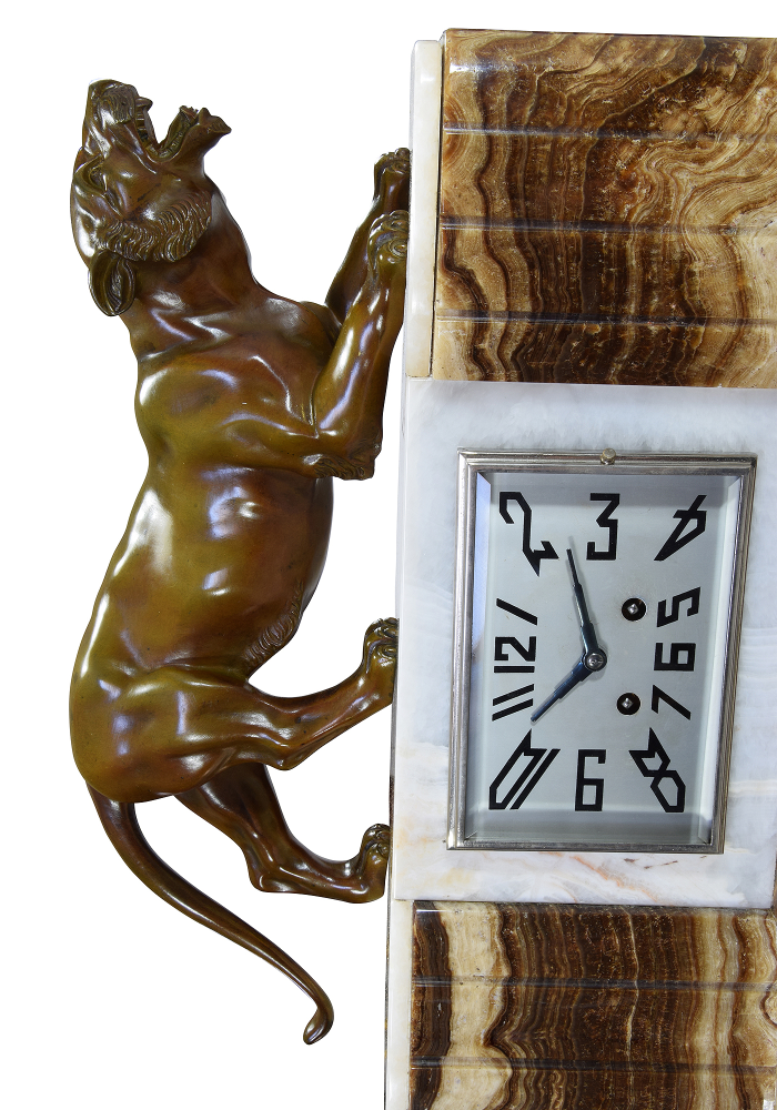 Importante pendule d'époque Art déco vers 1920 – Image 8