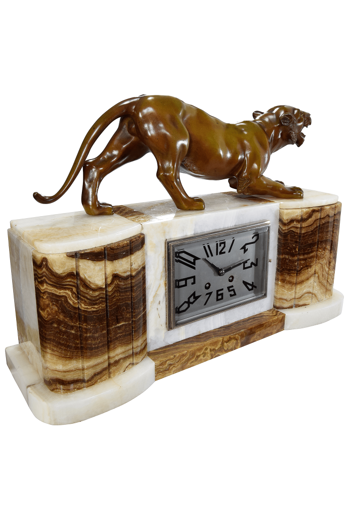 Importante pendule d'époque Art déco vers 1920 – Image 4