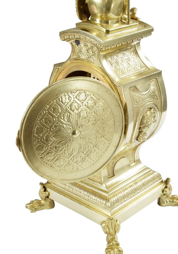 Pendule en bronze doré style Régence Athéna – Image 8