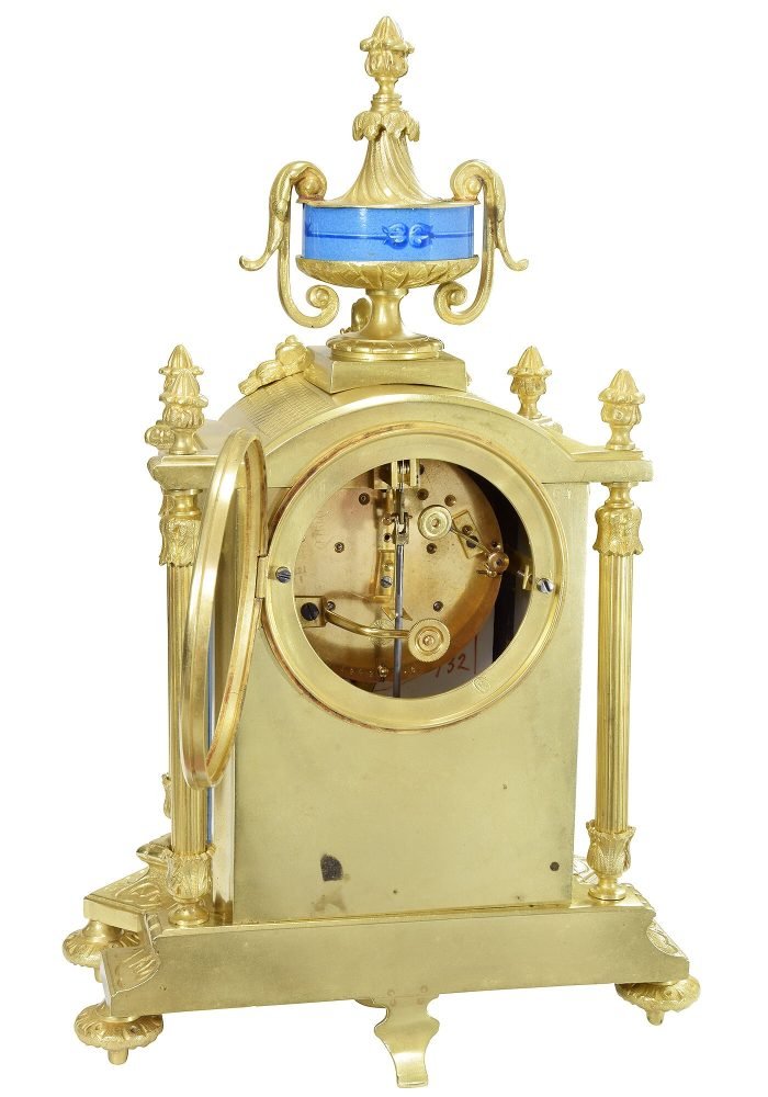 Pendule en bronze et porcelaine CHEVILLIER – Image 7