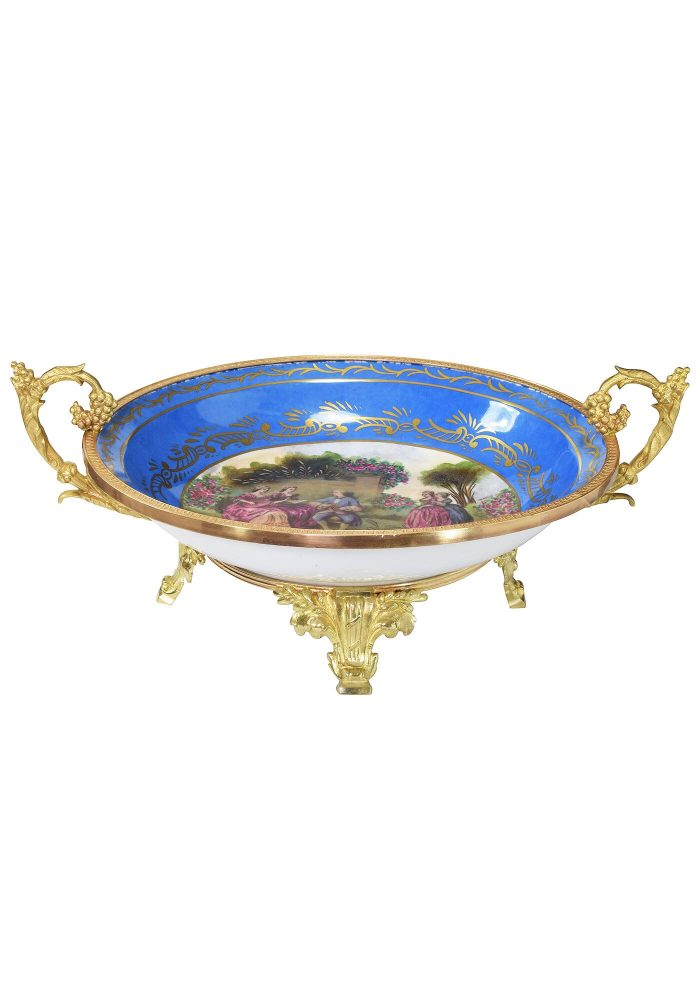 Porcelaine de Limoges monture en bronze doré fin XIXème – Image 3