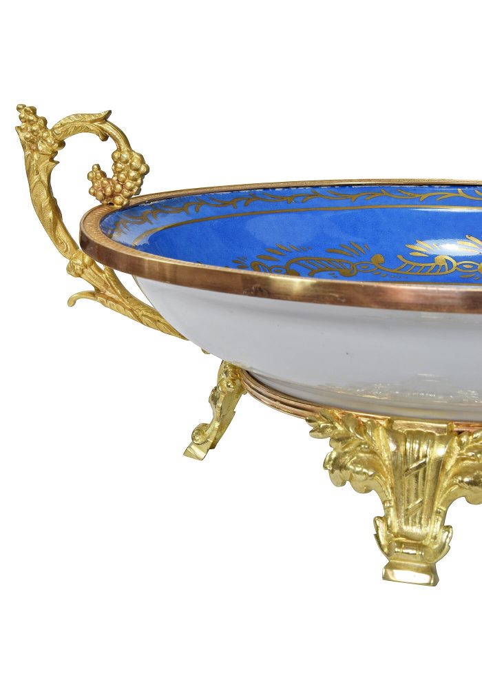 Porcelaine de Limoges monture en bronze doré fin XIXème – Image 5