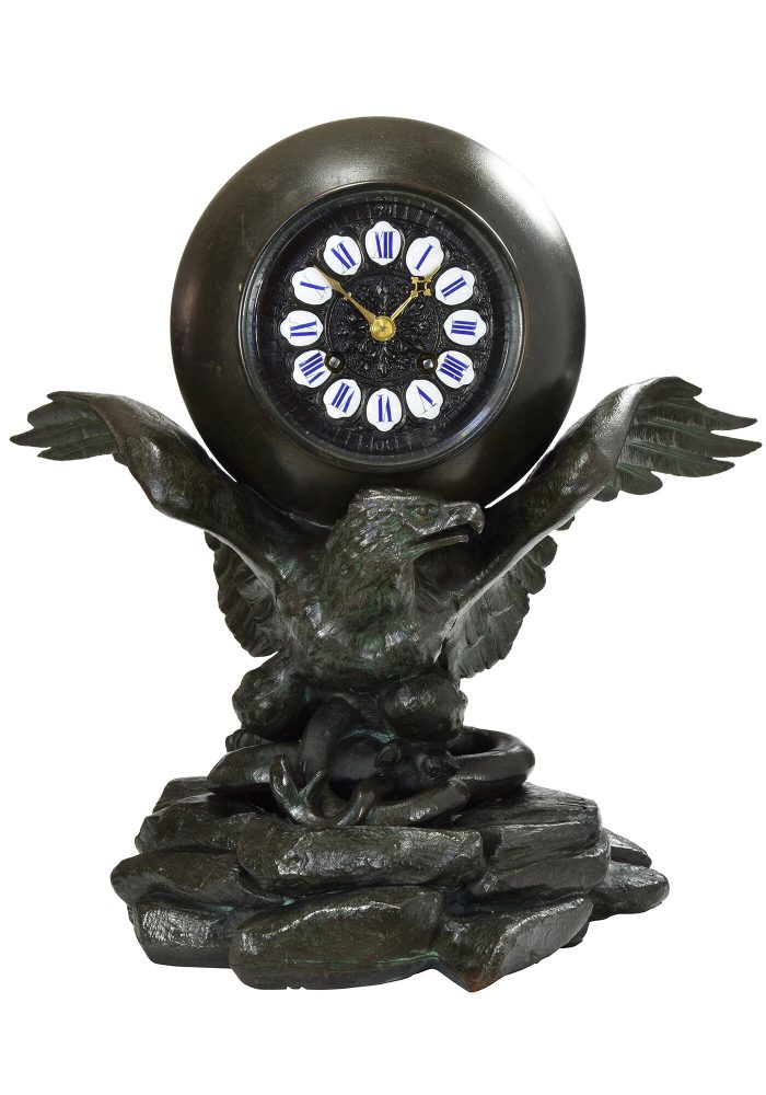 Pendule à l'aigle HERSANT 1872 Sculpteur GAUTIER