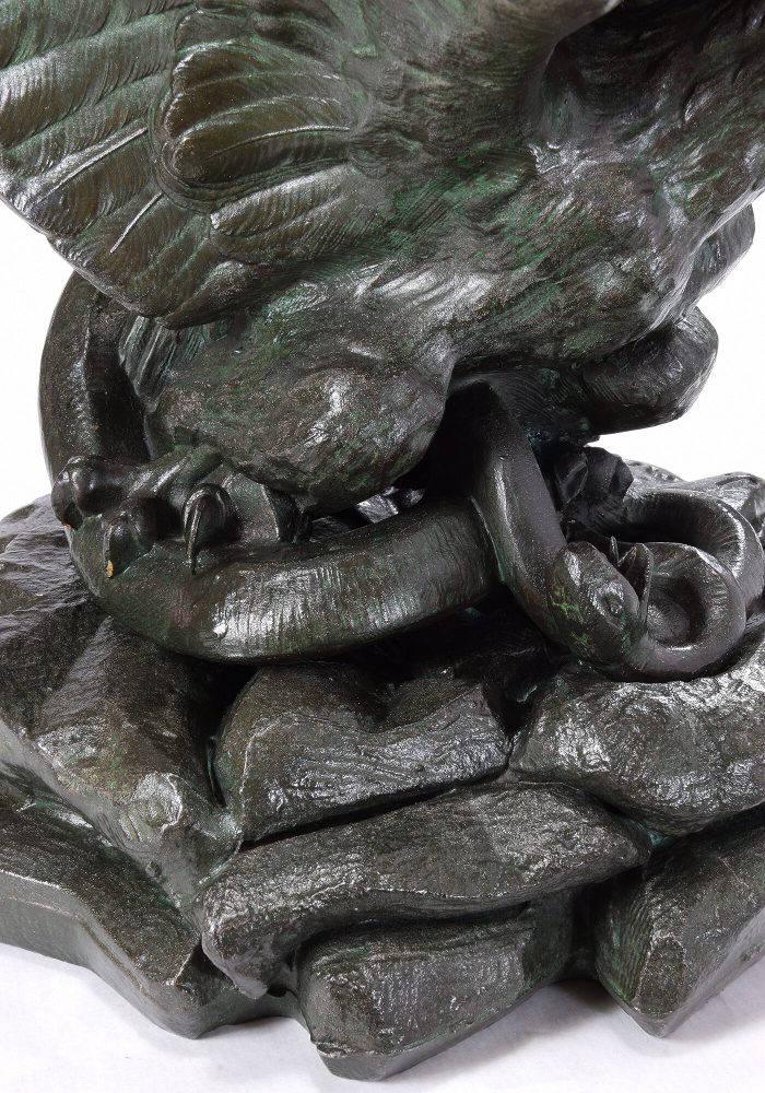 Pendule à l'aigle HERSANT 1872 Sculpteur GAUTIER – Bild 4