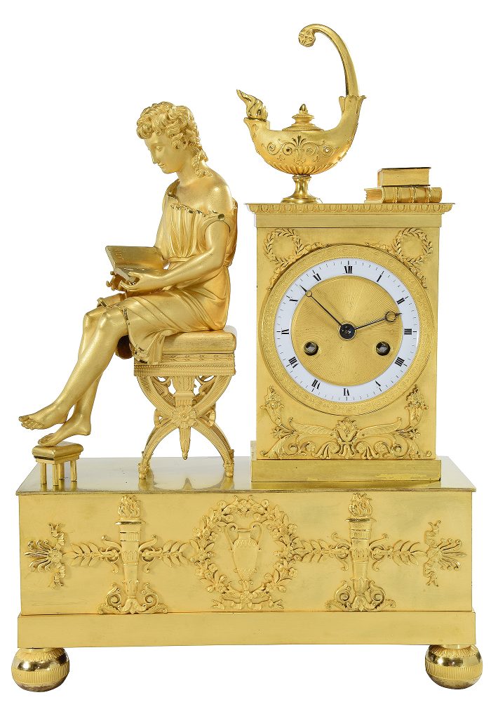 Pendule "Apprentissage" d'époque Empire