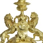 pendule renaissance lion bronze (3)