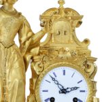 Pendule Elégante de la Renaissance bronze doré au mercure (2)