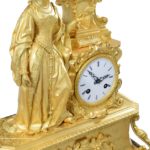 Pendule Elégante de la Renaissance bronze doré au mercure (6)