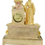 Pendule Elégante de la Renaissance bronze doré au mercure (8)