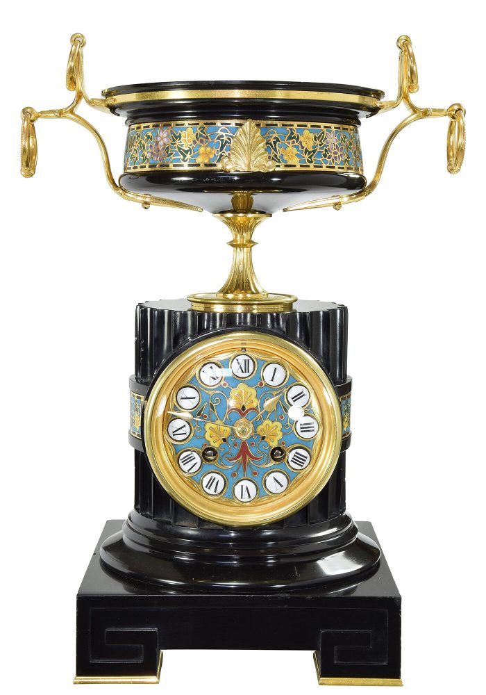 Pendule bronze cloisonné F.BARBEDIENNE – Image 7