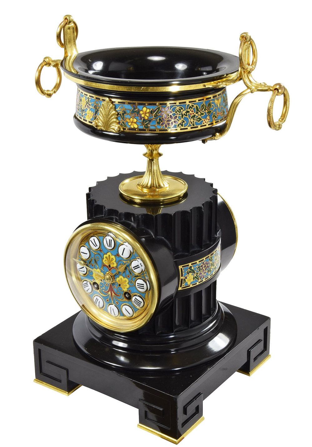 Pendule bronze cloisonné F (3)