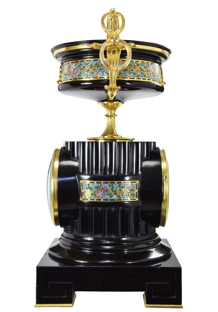Pendule bronze cloisonné F.BARBEDIENNE – Image 4